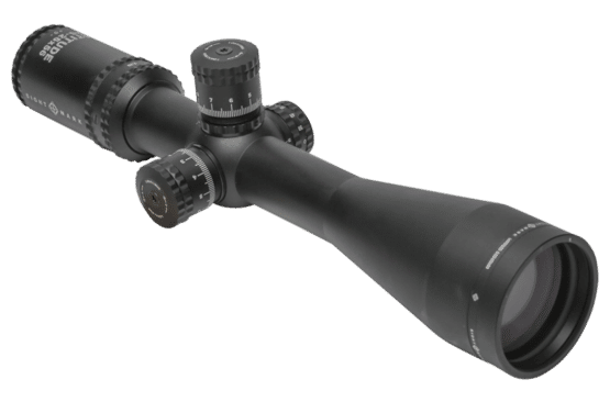 Sightmark Latitude 6.25-25x56 Riflescope with F-Class Reticle has oversized turrets for quick adjustments